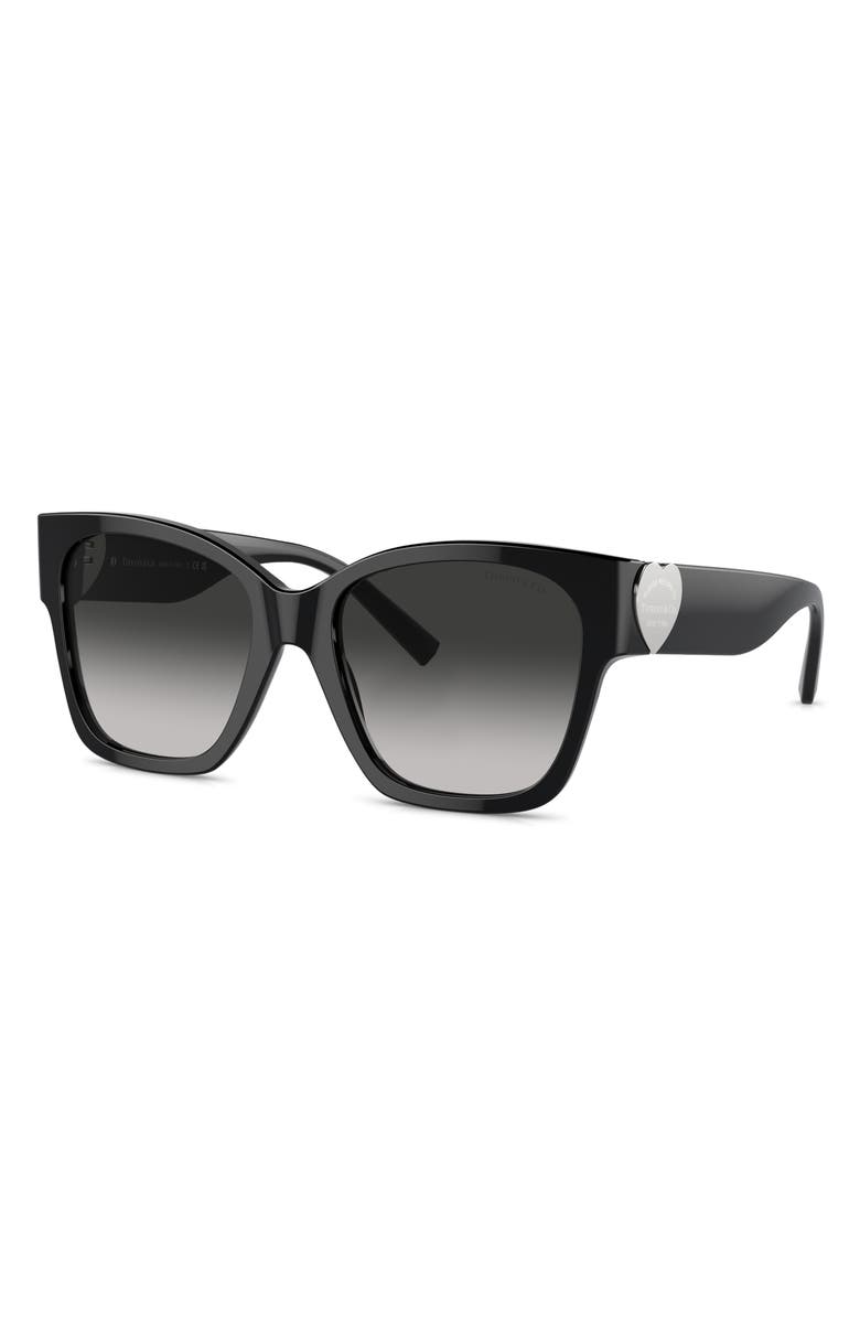 Tiffany & Co. 54mm Gradient Square Sunglasses, Alternate, color, Black