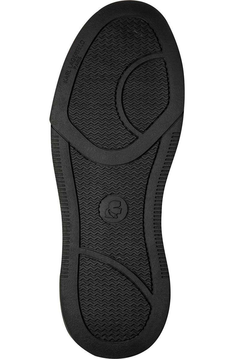 KARL LAGERFELD PARIS Knit T-Toe Karl Head Sneaker, Alternate, color, Black