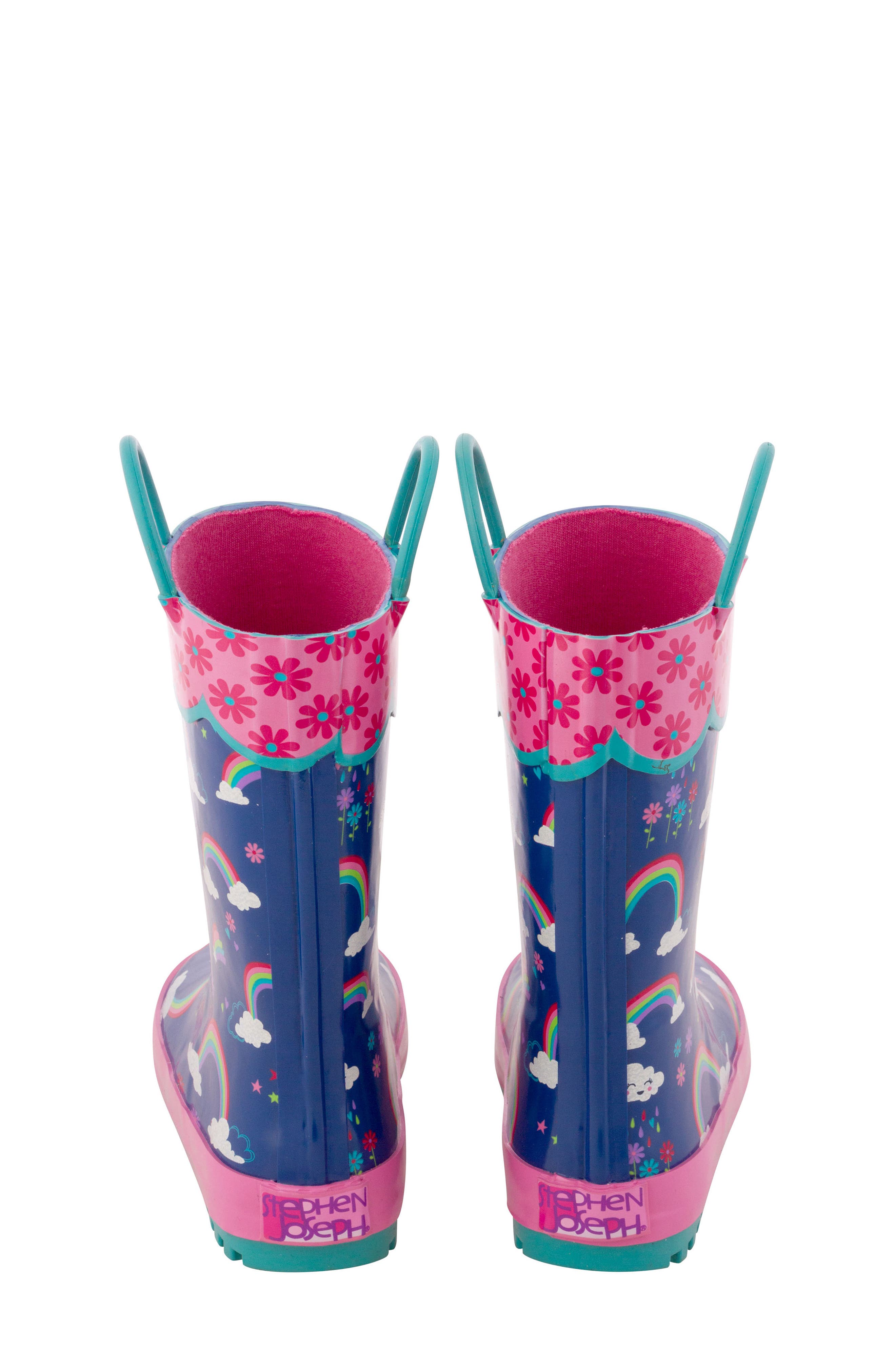Print Rain Boots & Umbrella Set, Alternate, color, RAINBOW