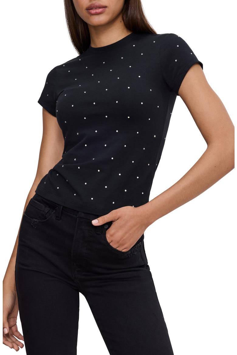 Crystal Baby Tee, Main, color, BLACK001
