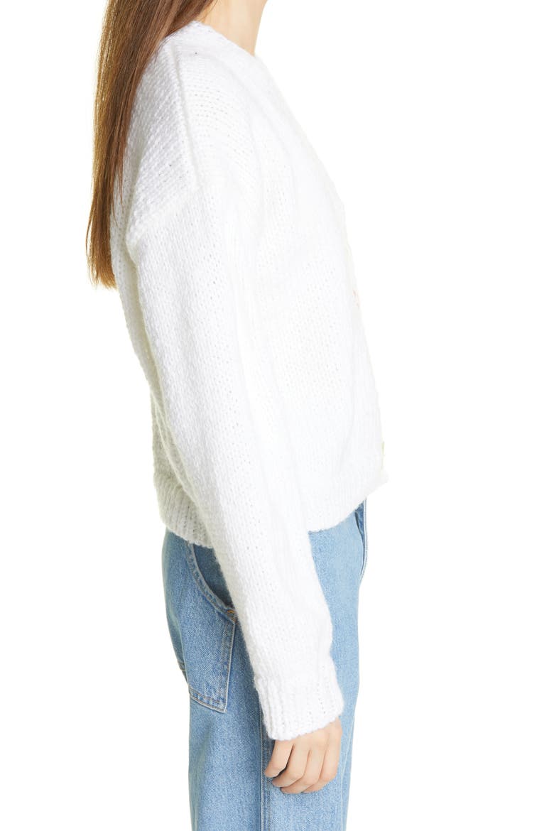 Lirika Matoshi x Dauphinette Oversize Cardigan, Alternate, color, WHITE/ MULTI FLOWER