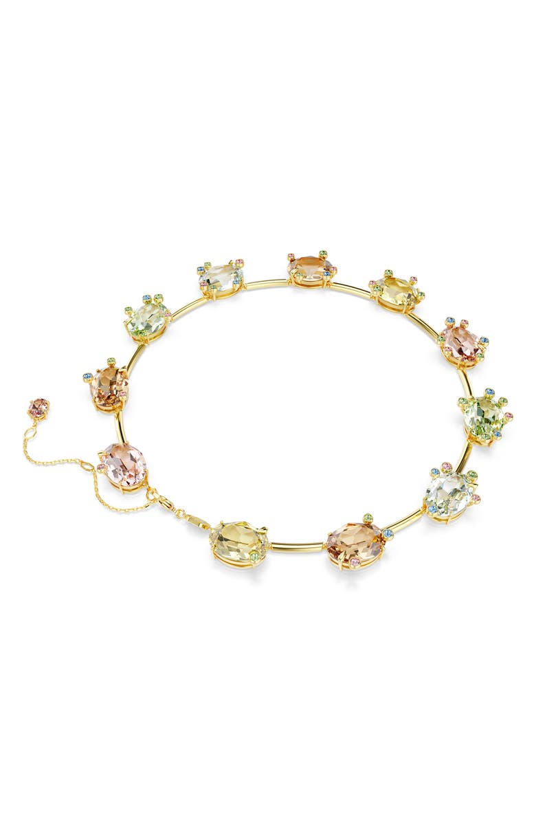 Swarovski Gema Crystal Station Collar Necklace, Alternate, color, Multi