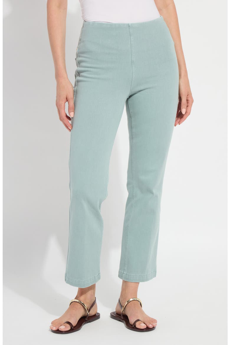 'Lyssentials Pull-On Baby Bootcut Ankle Jeans, Main, color, ANTIQUE WASH DETOX GREEN