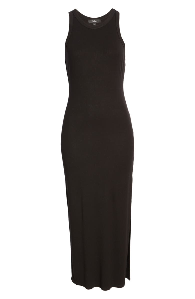 Lulus Ribbed Sleeveless Body-Con Midi Dress, Alternate, color, 