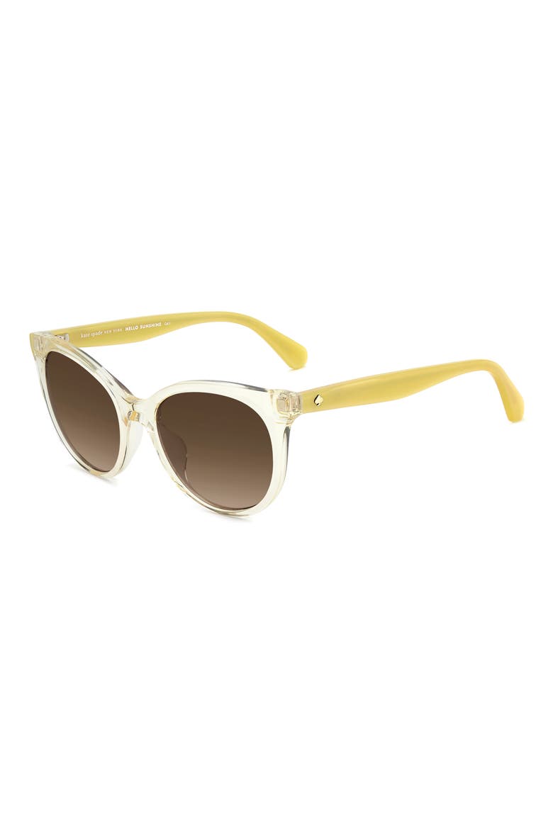 karlee 53mm gradient round sunglasses, Alternate, color, YELLOW