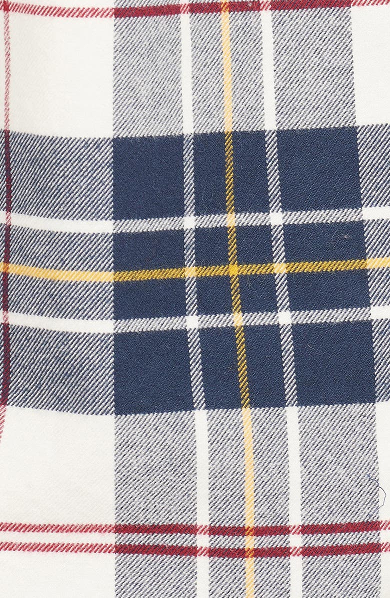 Barbour Ronan Tailored Fit Plaid Button-Down Shirt, Alternate, color, Ecru