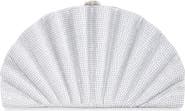 JUDITH LEIBER COUTURE Origami Fan Crystal Embellished Satin Clutch