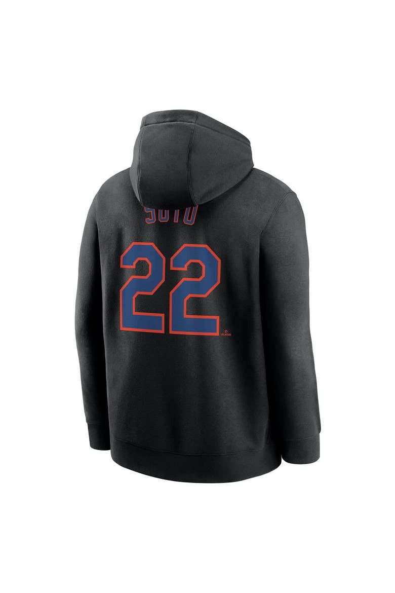 Men's Nike Juan Soto Black New York Mets Player Name & Number Club Fleece Pullover Hoodie, Alternate, color, Black