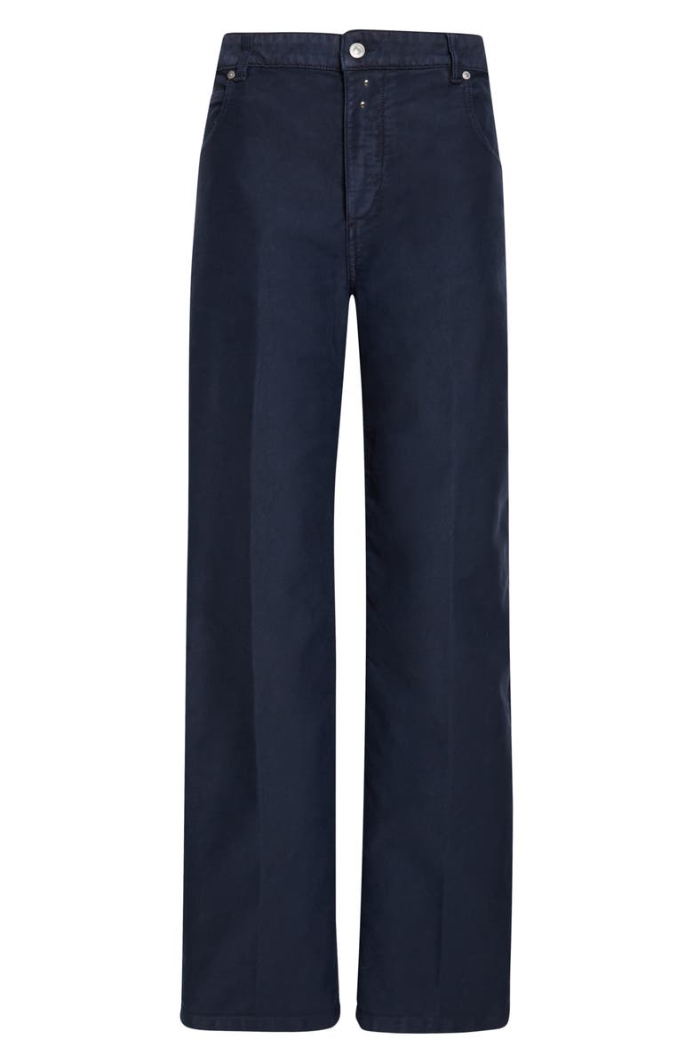 Victoria Beckham Straight Leg Five-Pocket Pants, Main, color, Navy