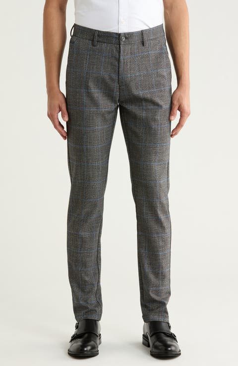 Plaid Straight Leg Trousers
