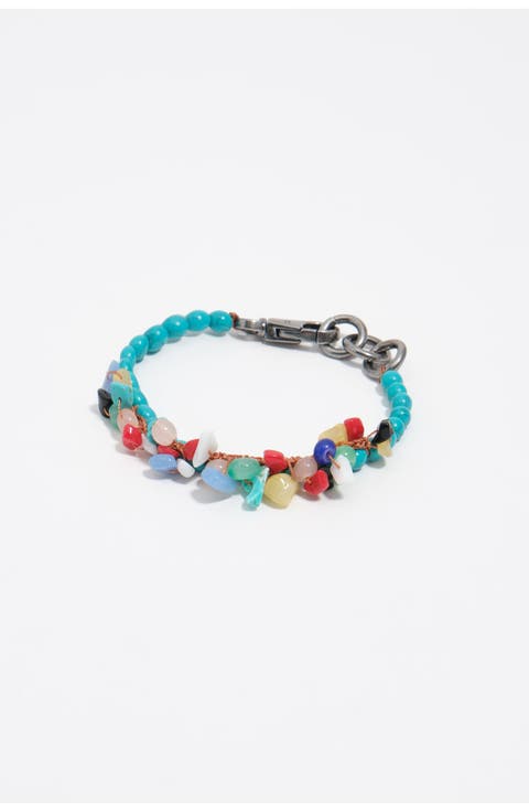 Necklace With Stone And Pearl