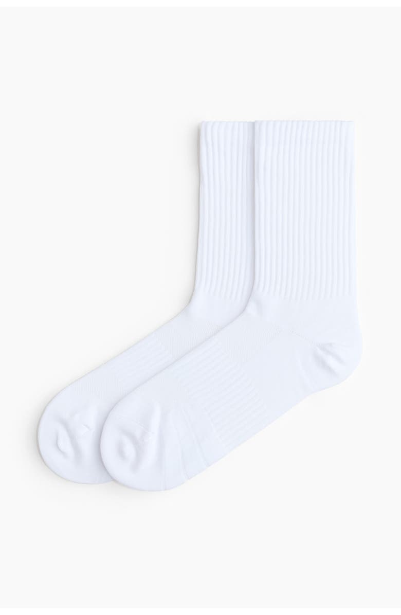 H&M 7-pack sports socks with drymove, Alternate, color, White