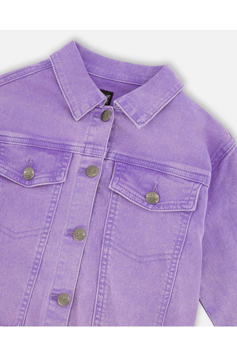 Heart Embroidery Denim Jacket, Alternate, color, Mauve