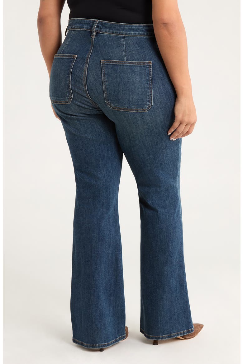 Ana Patch Pocket Flare Jeans, Alternate, color, DEDUCTIVE