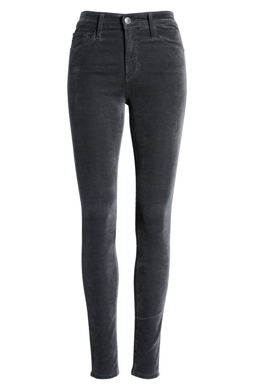 Ag The Farrah High Waist Velvet Jeans In Gunpowder