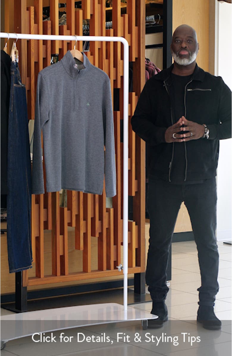 Heathered Piqué Half Zip Pullover, sales video thumbnail