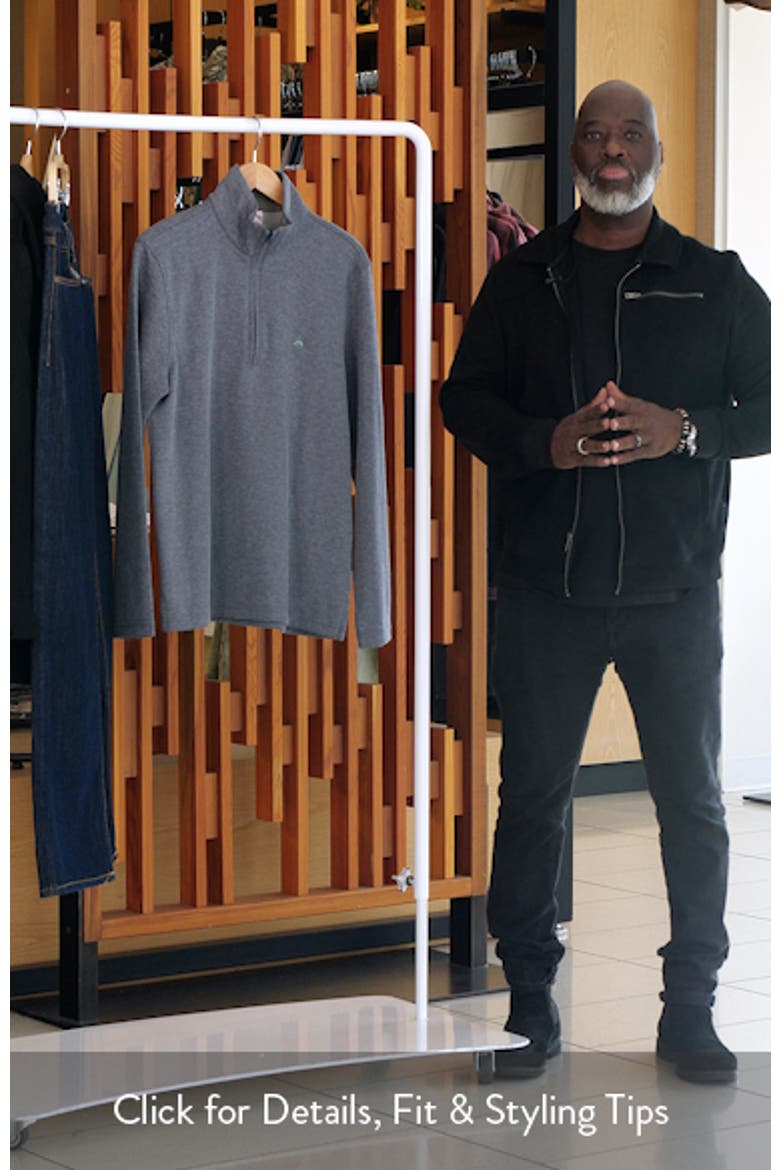 Heathered Piqué Half Zip Pullover video