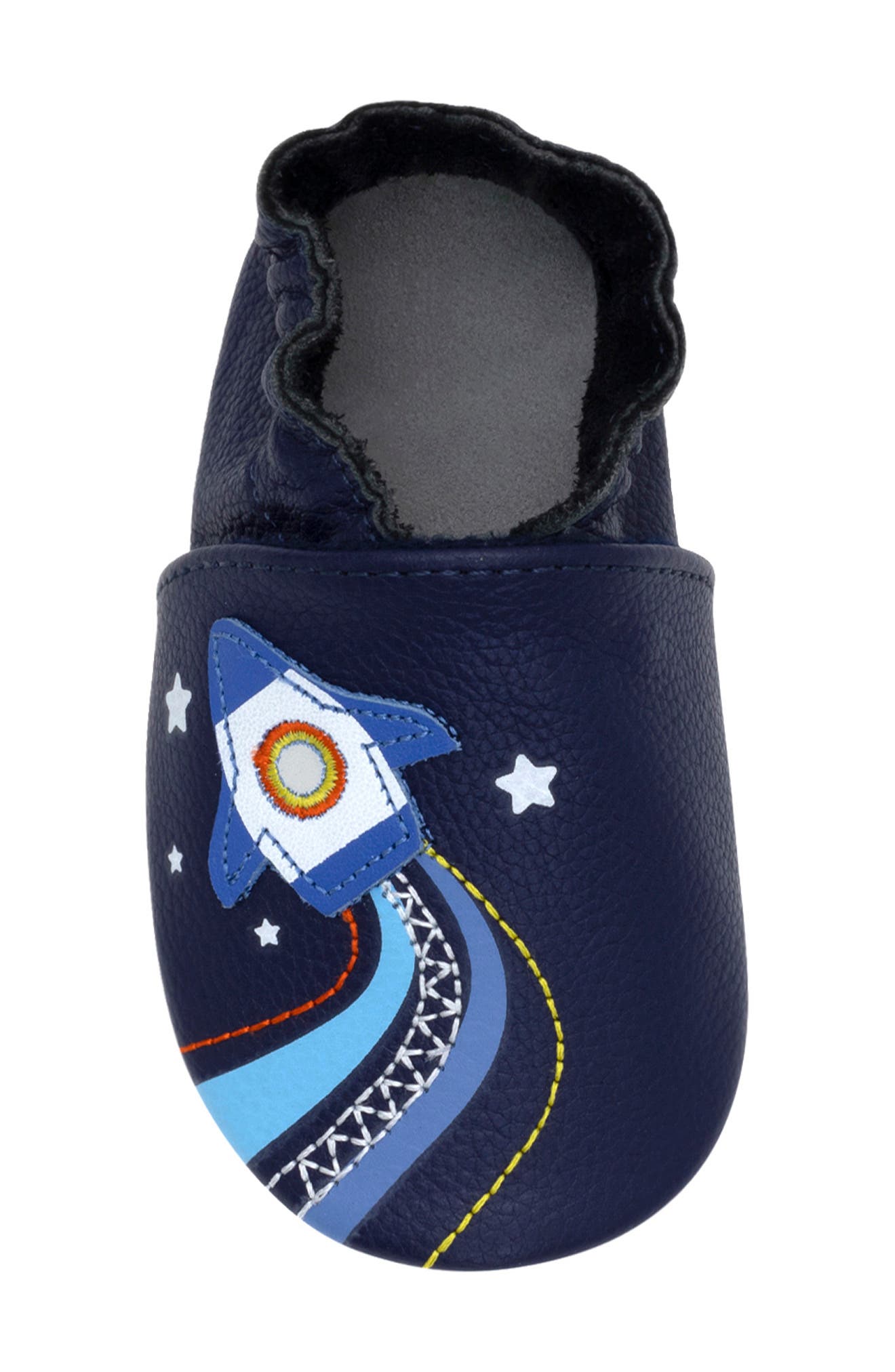 Beyond Awesome Leather Slip On, Alternate, color, NAVY