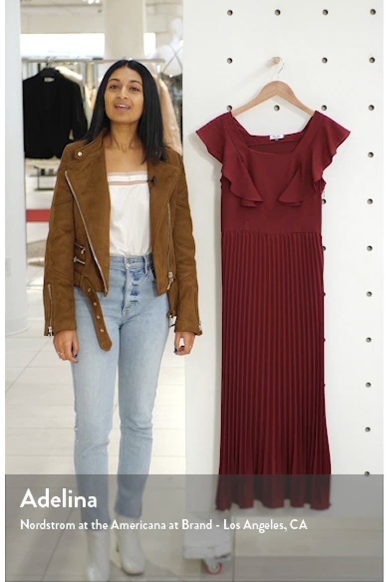 Ensra Ruffle Sleeve Midi Dress video