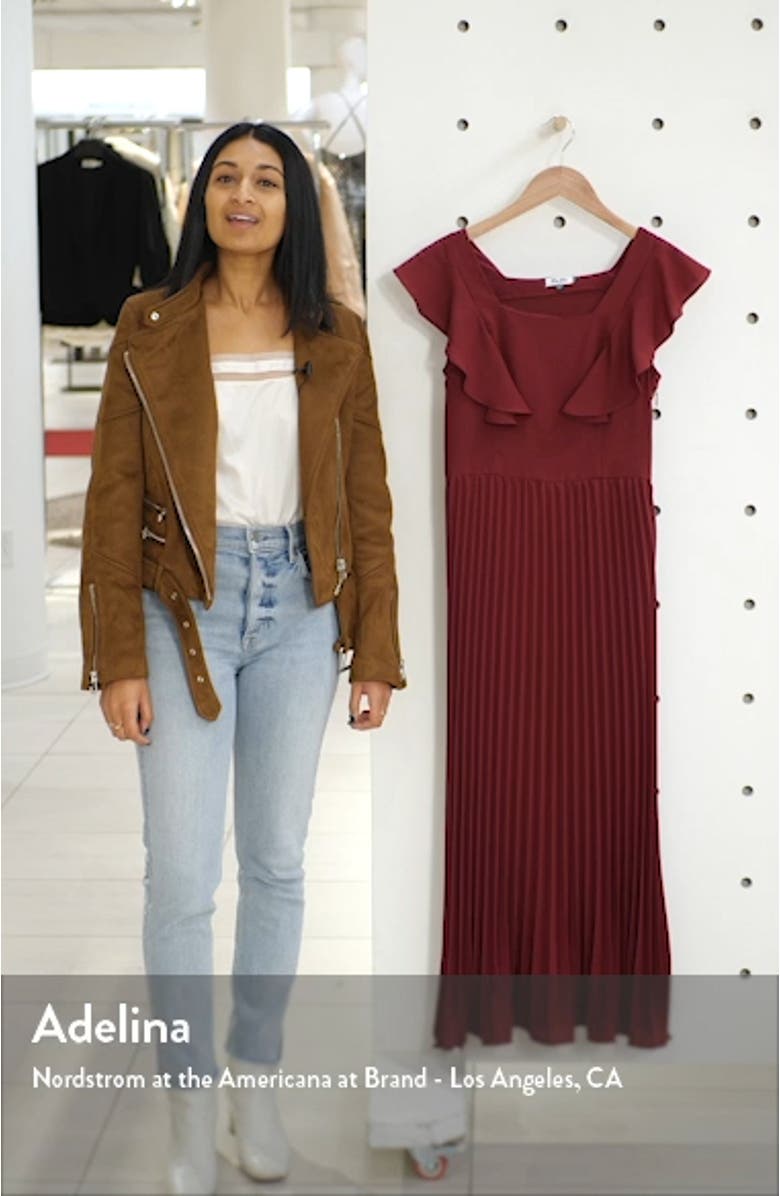 Ensra Ruffle Sleeve Midi Dress, sales video thumbnail