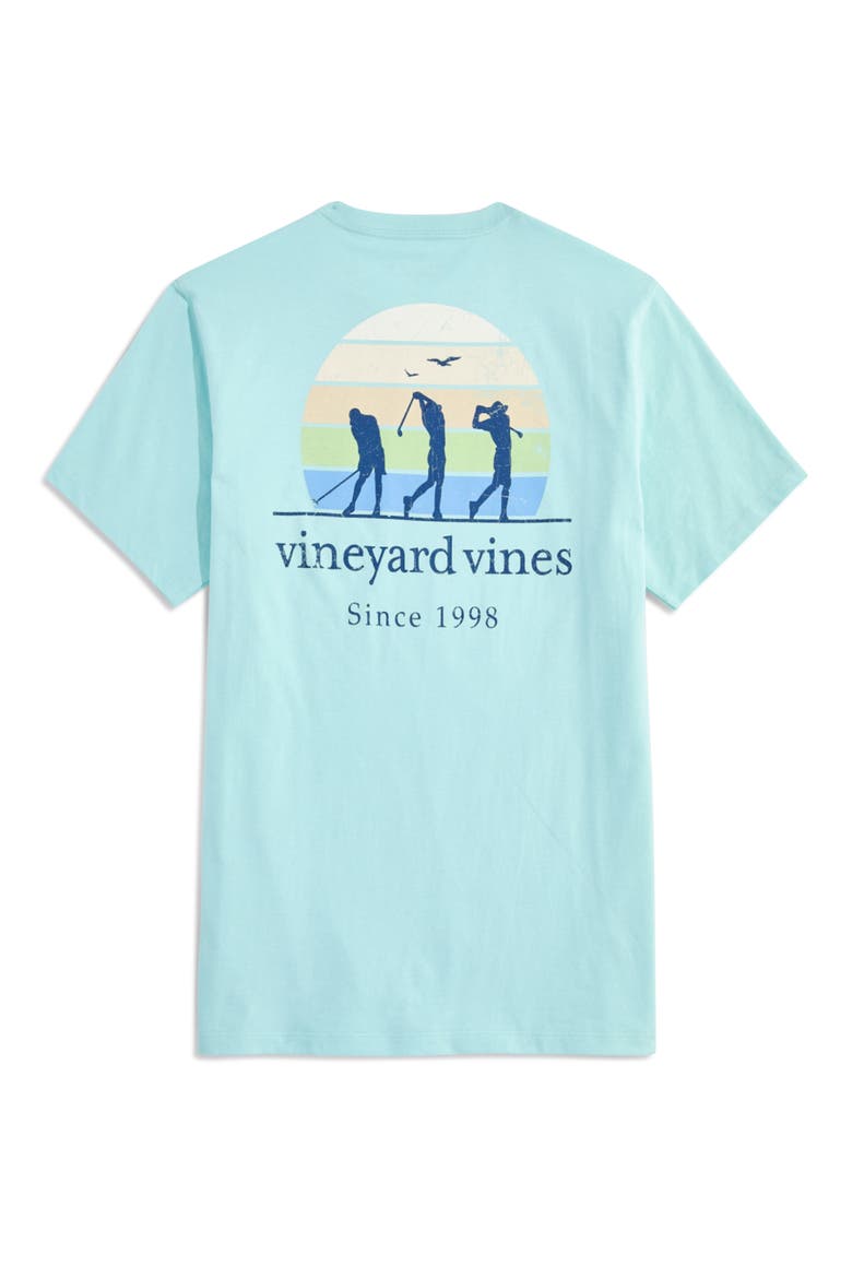 Golf Swing Graphic T-Shirt, Alternate, color, AQUA HAZE