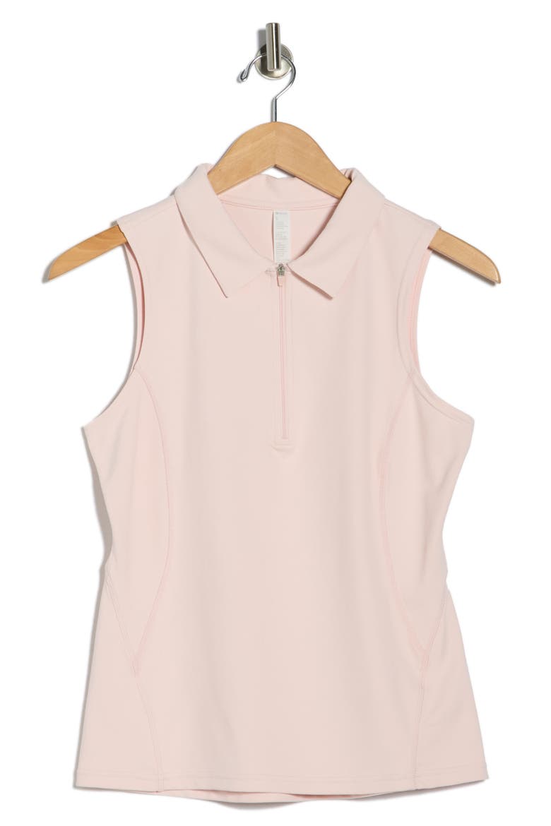 Replay Half Zip Polo Tank, Alternate, color, PINK CRYSTAL