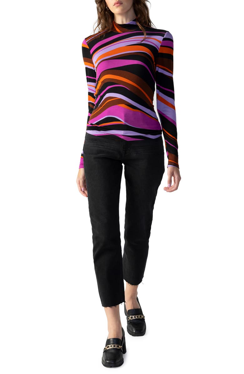 Sanctuary Slinky Mock Neck Top, Alternate, color,