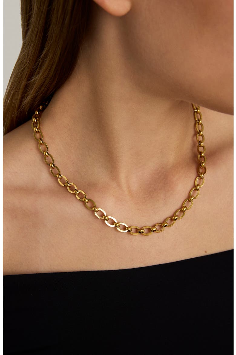 Monaco Chain Necklace, Alternate, color, GOLD