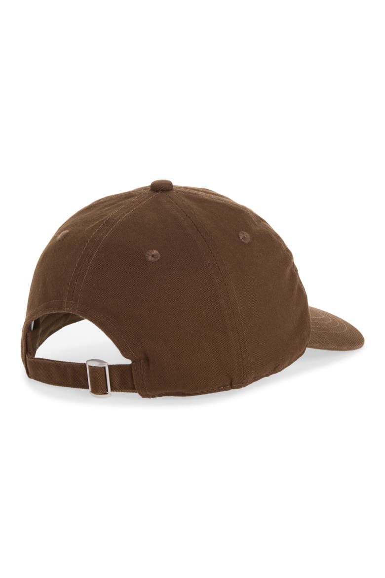 Embroidered Washed Adjustable Baseball Cap, Alternate, color, BROWN- PINK FOR THE PLOT