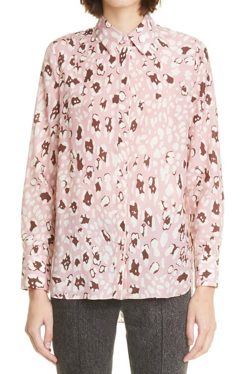 Leopard Print High/Low Shirt