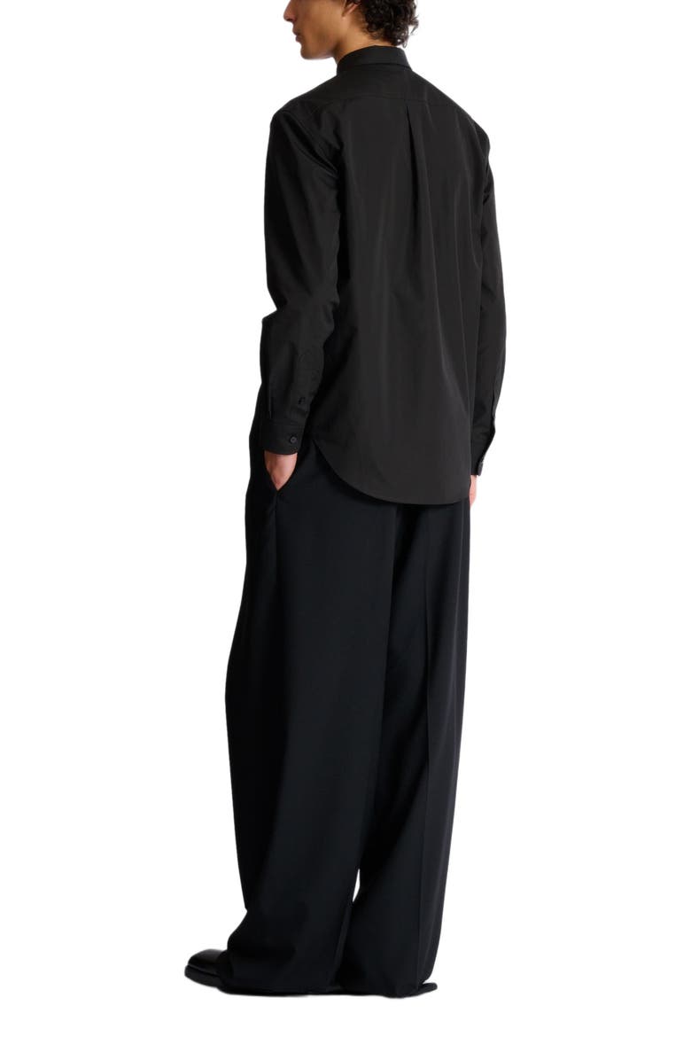 Balmain Cotton poplin shirt, Main, color, Black