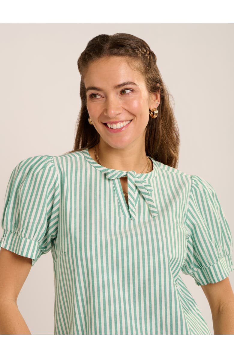 Brakeburn Bruni Sculpted Puff-Sleeve Blouse, Alternate, color, Green