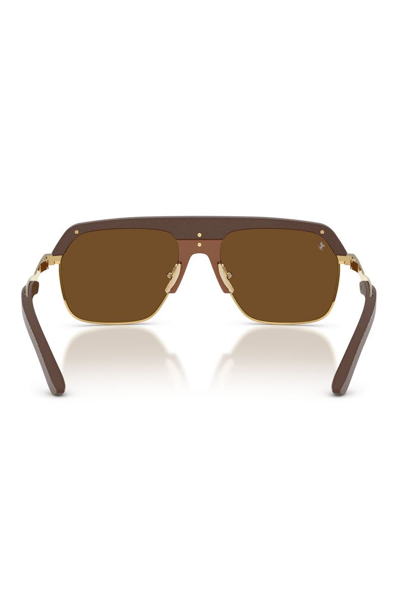 56mm Polarized Pillow Sunglasses, Alternate, color, MORETTO / BROWN POLAR