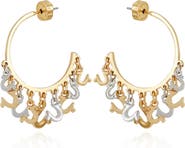 True Religion Horseshoe Drop Hoop Earrings