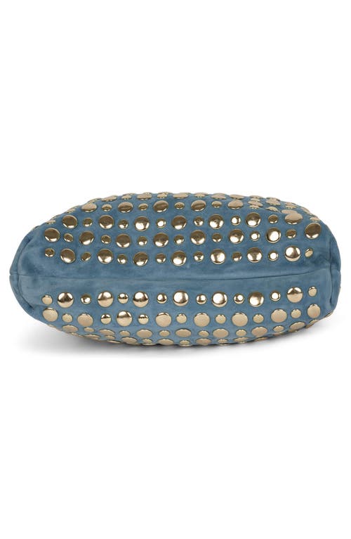 Jeffrey Campbell Lil-brat Leather Handbag In Blue Suede Gold