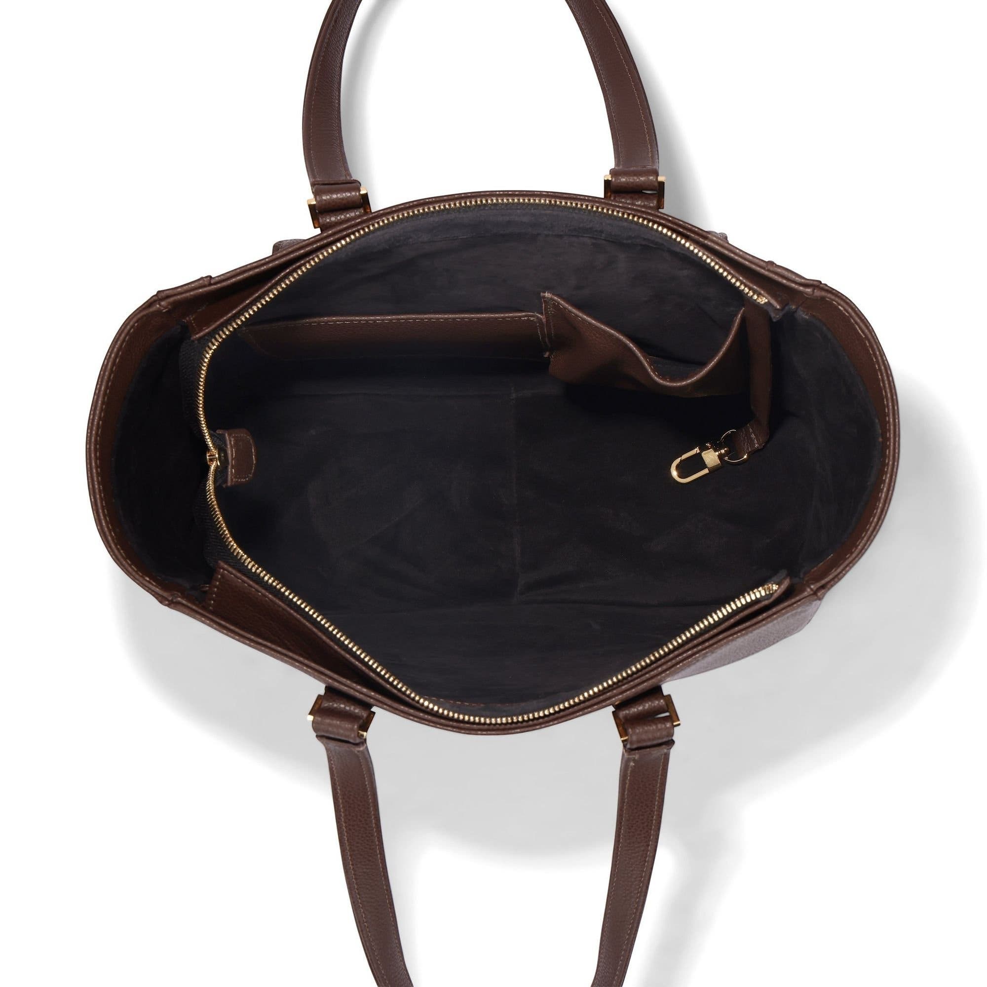 Classic Tote with Front Lock, Alternate, color, Brown