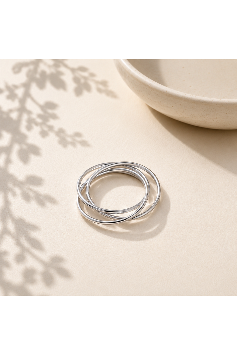 Trinity Fidget Ring, Alternate, color, Silver