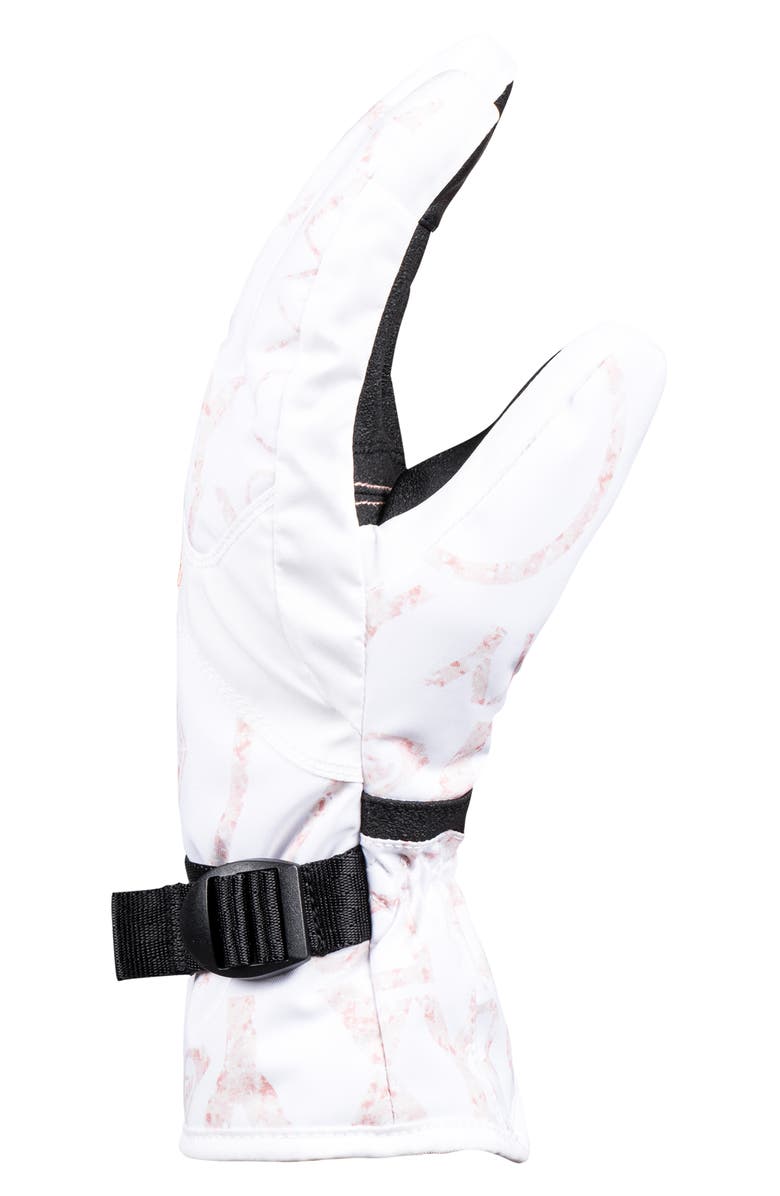 Roxy Jetty Gloves, Alternate, color, Bright White