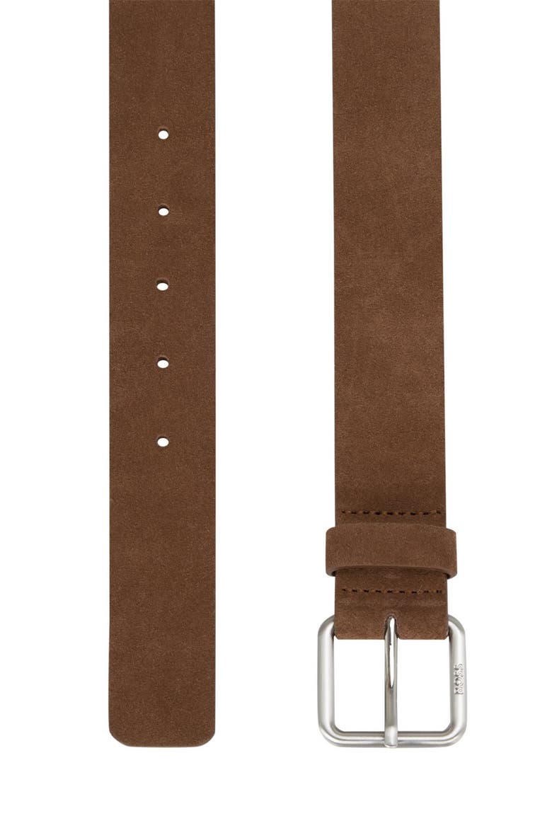Suede Belt, Alternate, color, MEDIUM BROWN