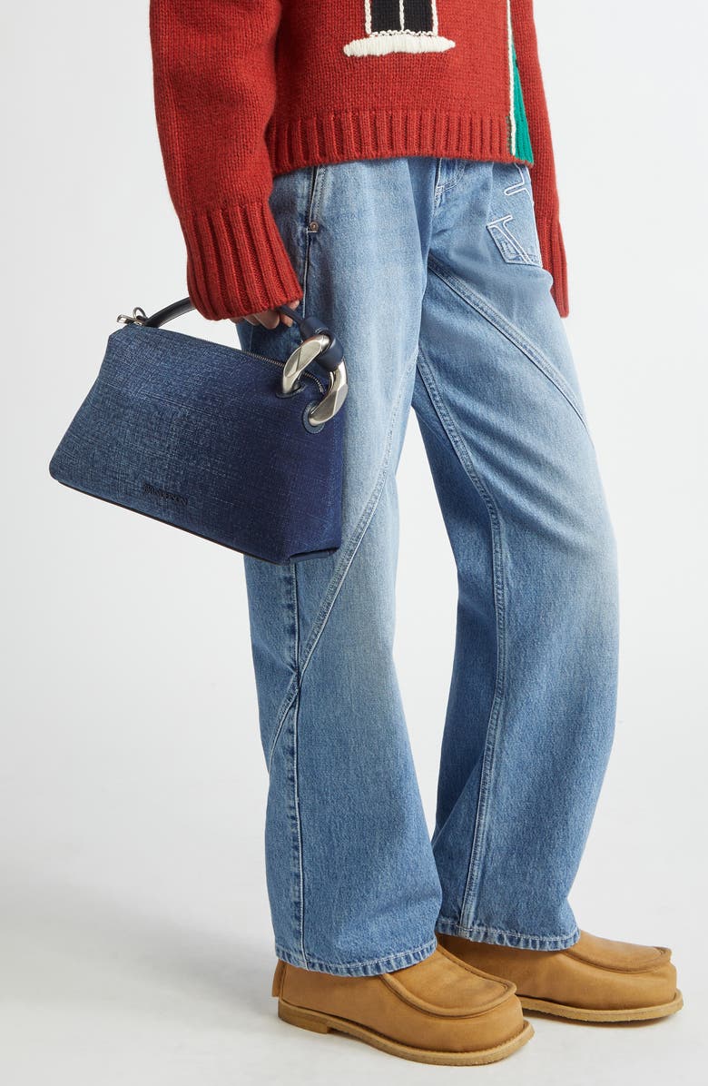JW Anderson JWA Corner Denim Top Handle Bag, Alternate, color,