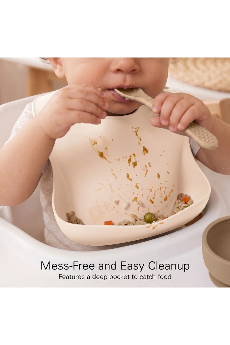 Silicone Baby Feeding Set 11-Piece, Alternate, color, Tan