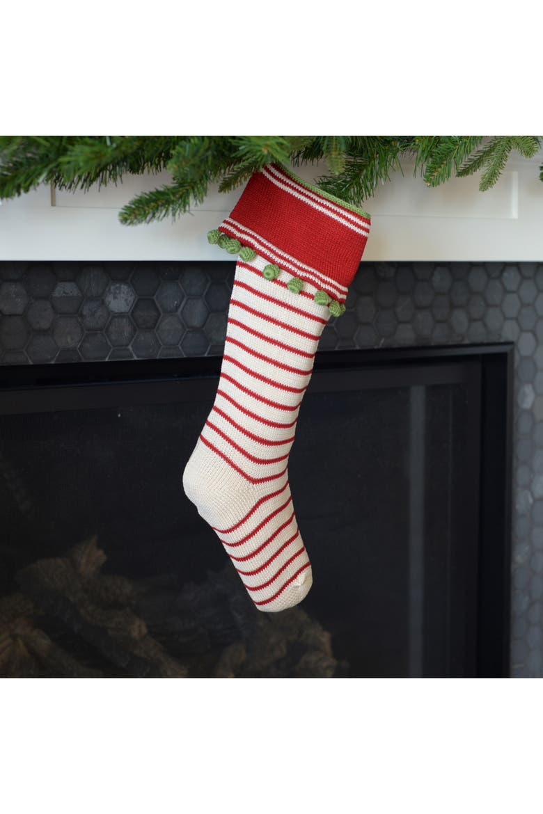 Thin Stripe Stocking, Alternate, color, Ivory