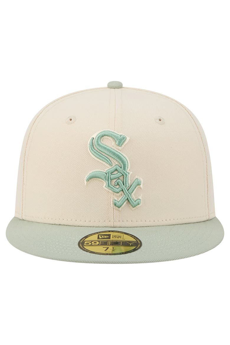 Men's New Era Cream/Green Chicago White Sox Color Pack 59FIFTY Fitted Hat, Alternate, color, Cream
