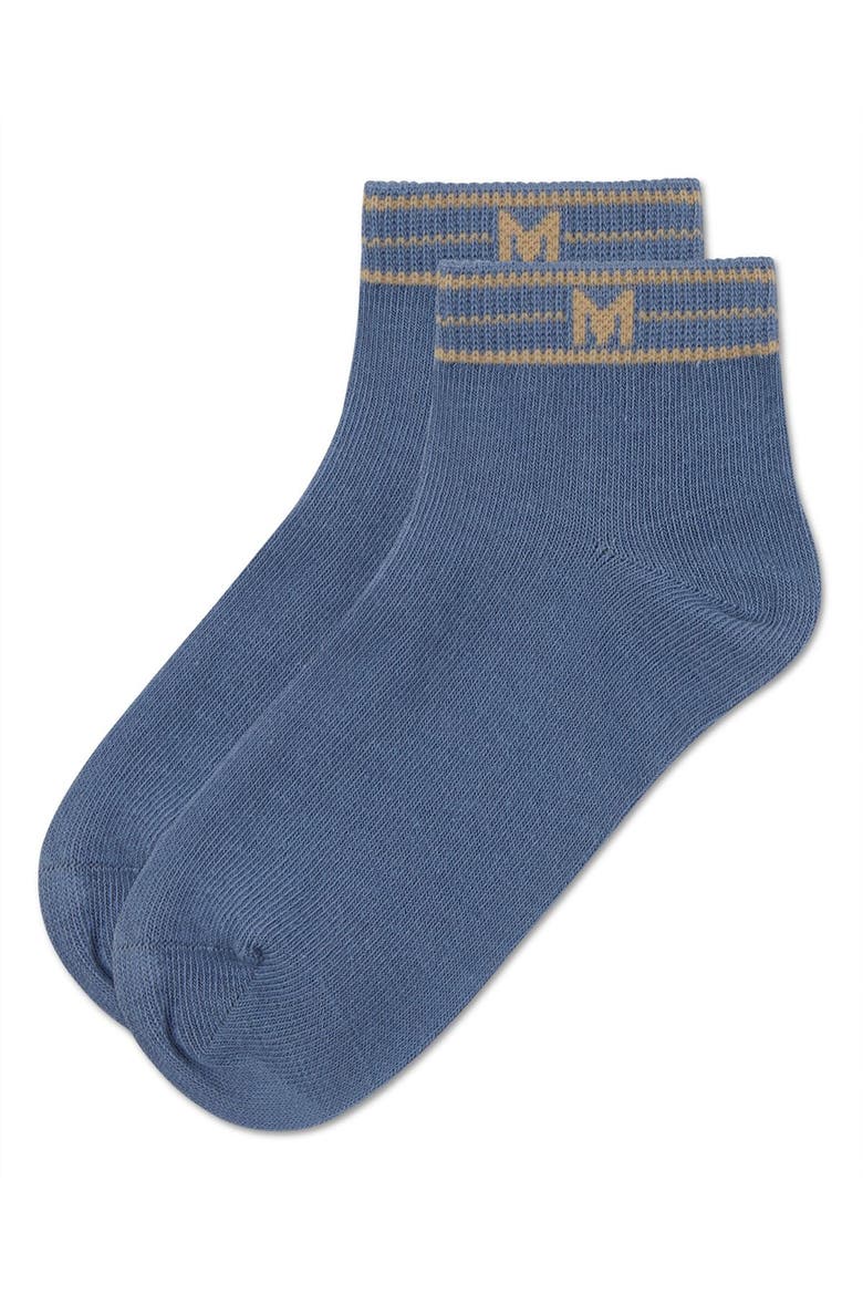 Kid's M Multi Line Anklet Socks, Alternate, color, Denim