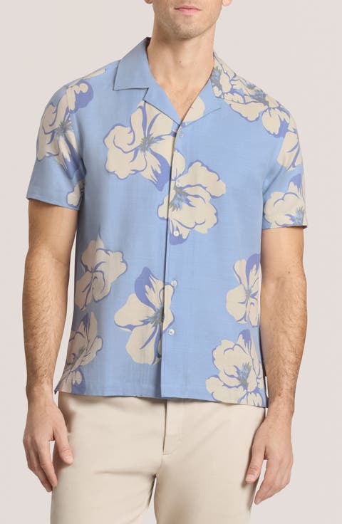 Floral Short Sleeve Button-Up Shirt