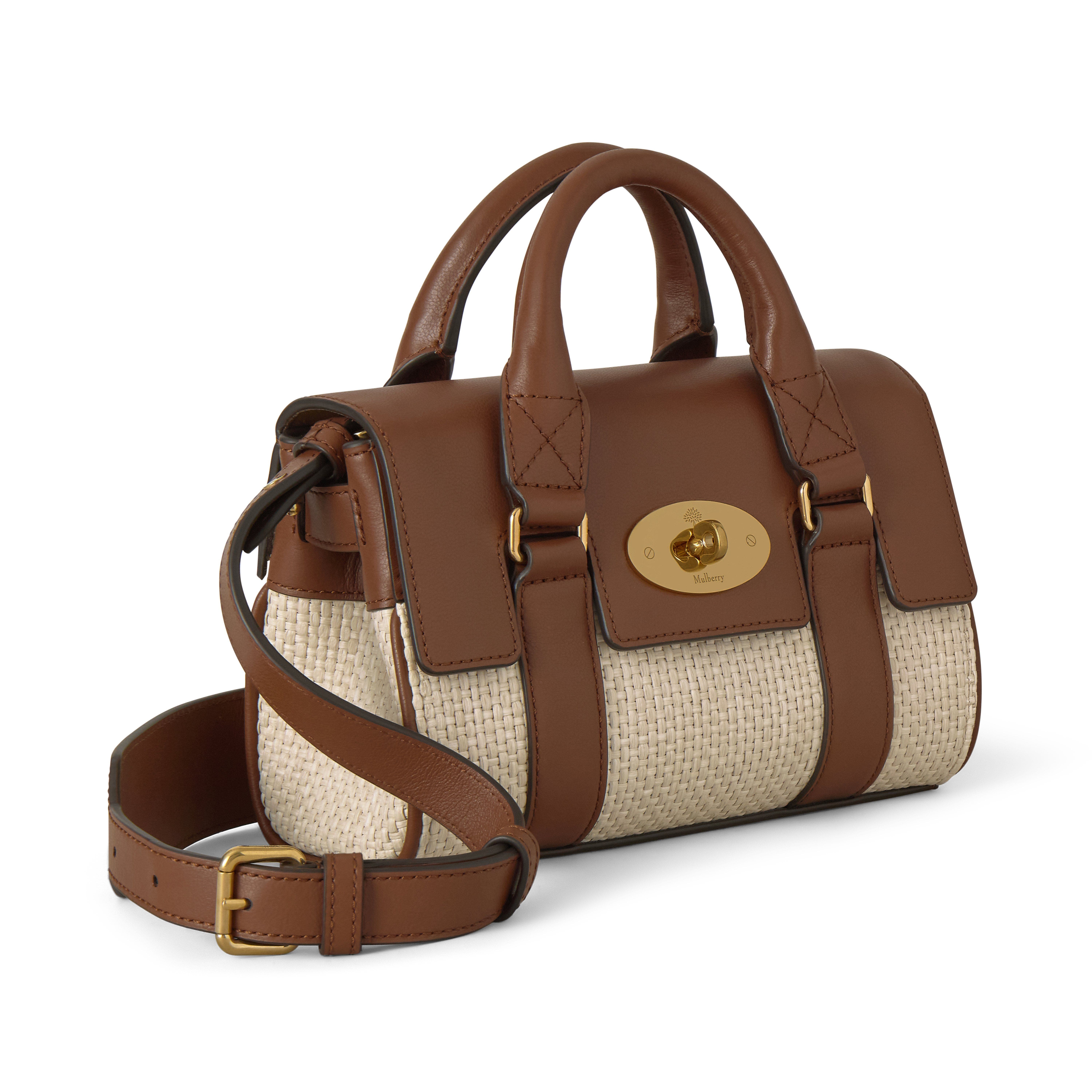 Mulberry Mini Bayswater, Alternate, color, Ecru-Bright Oak