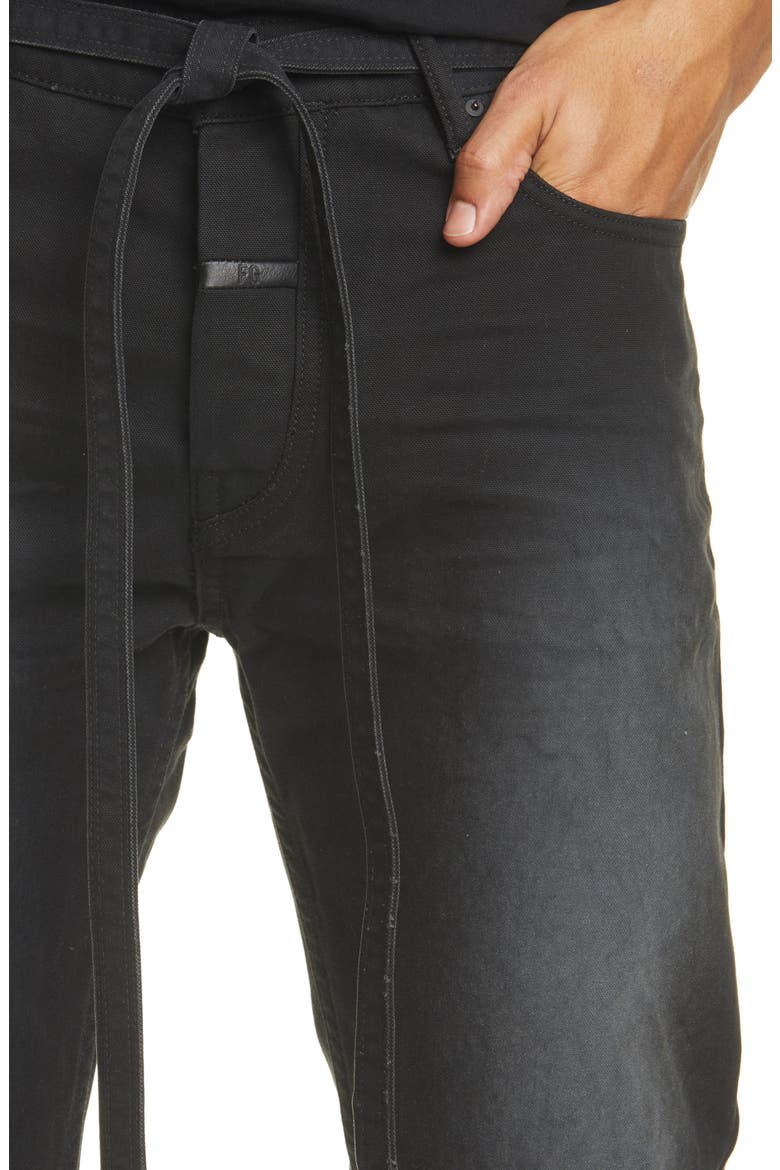 Slim Canvas Pants, Alternate, color, BLACK