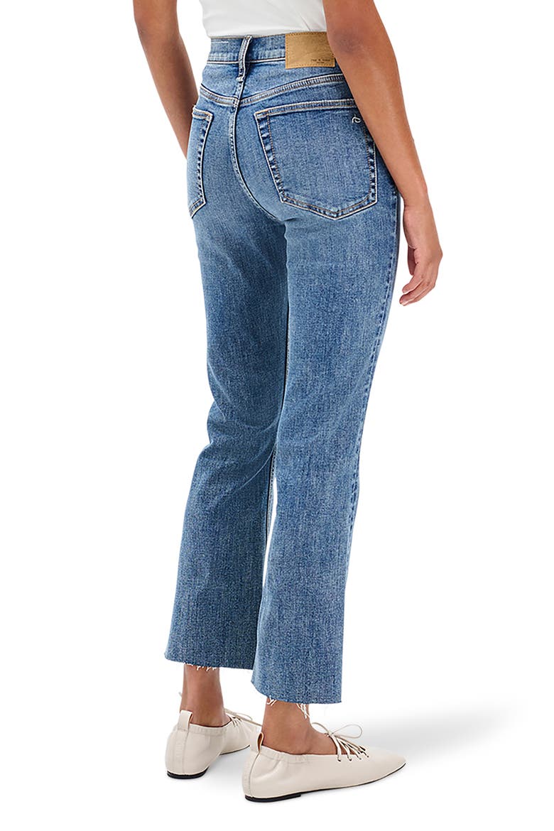 Flexi Peyton Raw Hem Mid Rise Ankle Bootcut Jeans, Alternate, color, WOODSTOCK