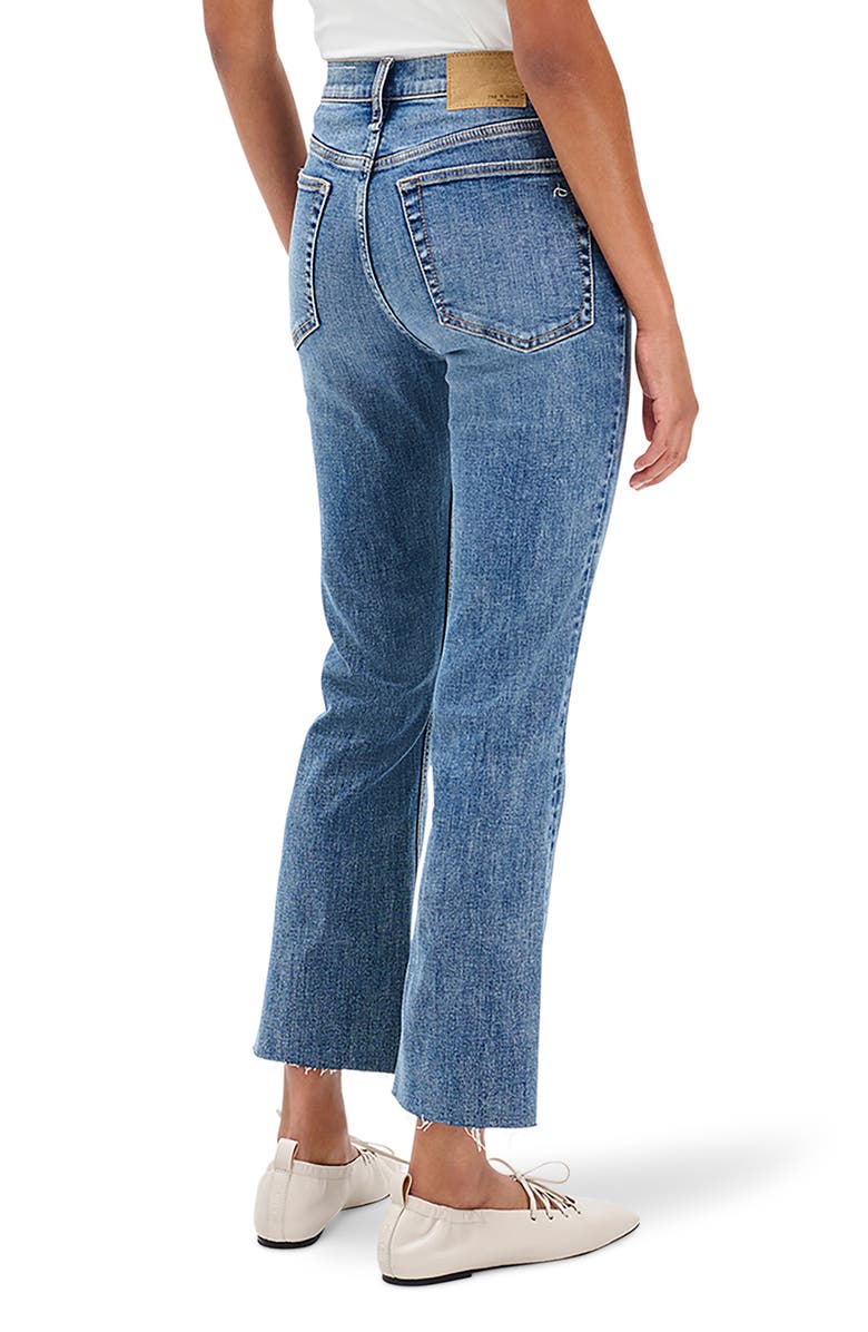 rag & bone Flexi Peyton Raw Hem Mid Rise Ankle Bootcut Jeans, Alternate, color, Woodstock