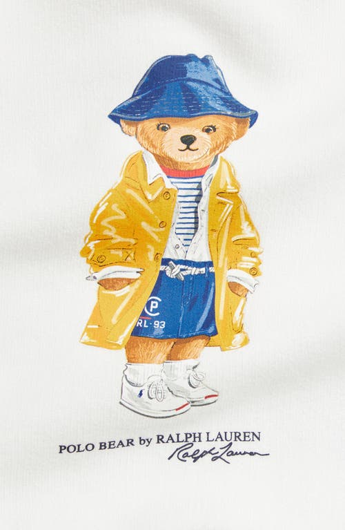Polo Ralph Lauren Ralph Lauren Polo Bear Long Sleeve Cotton Graphic Sweatshirt & Leggings Set In Paper White